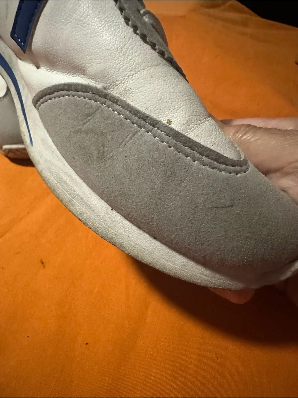 White and Blue Men's Casual Sneaker